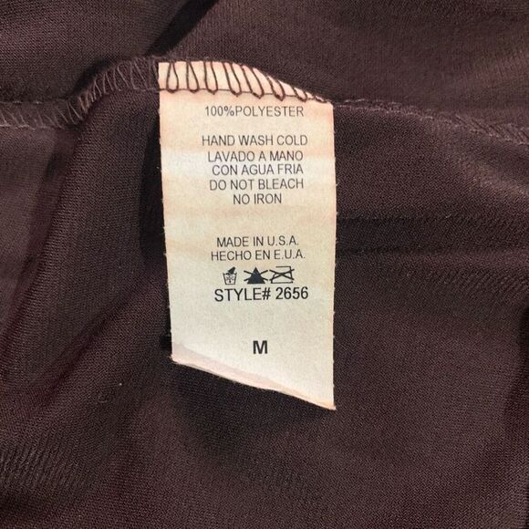 Womens Sz Med Pull On‎ High Rise Pants Chocolate Brown Made in USA Autumn NWOT - Picture 2 of 6